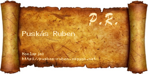 Puskás Ruben névjegykártya